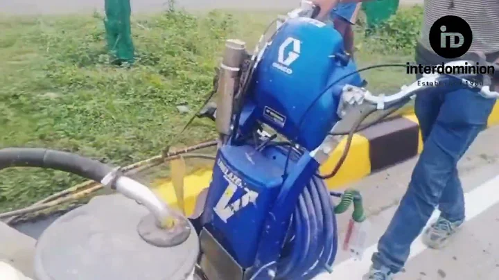 Graco LineLazer V5900 KERB PAINTING DEMO!- #graco #interdominion #linelazer