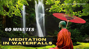 60 Minute Meditation Music With Waterfall For Relief Of Stress & Anxiety ✪ TUF 31