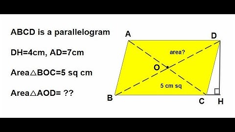 GMAT: Parallelogram ABCD .Find area made by a side and one half of diagonals