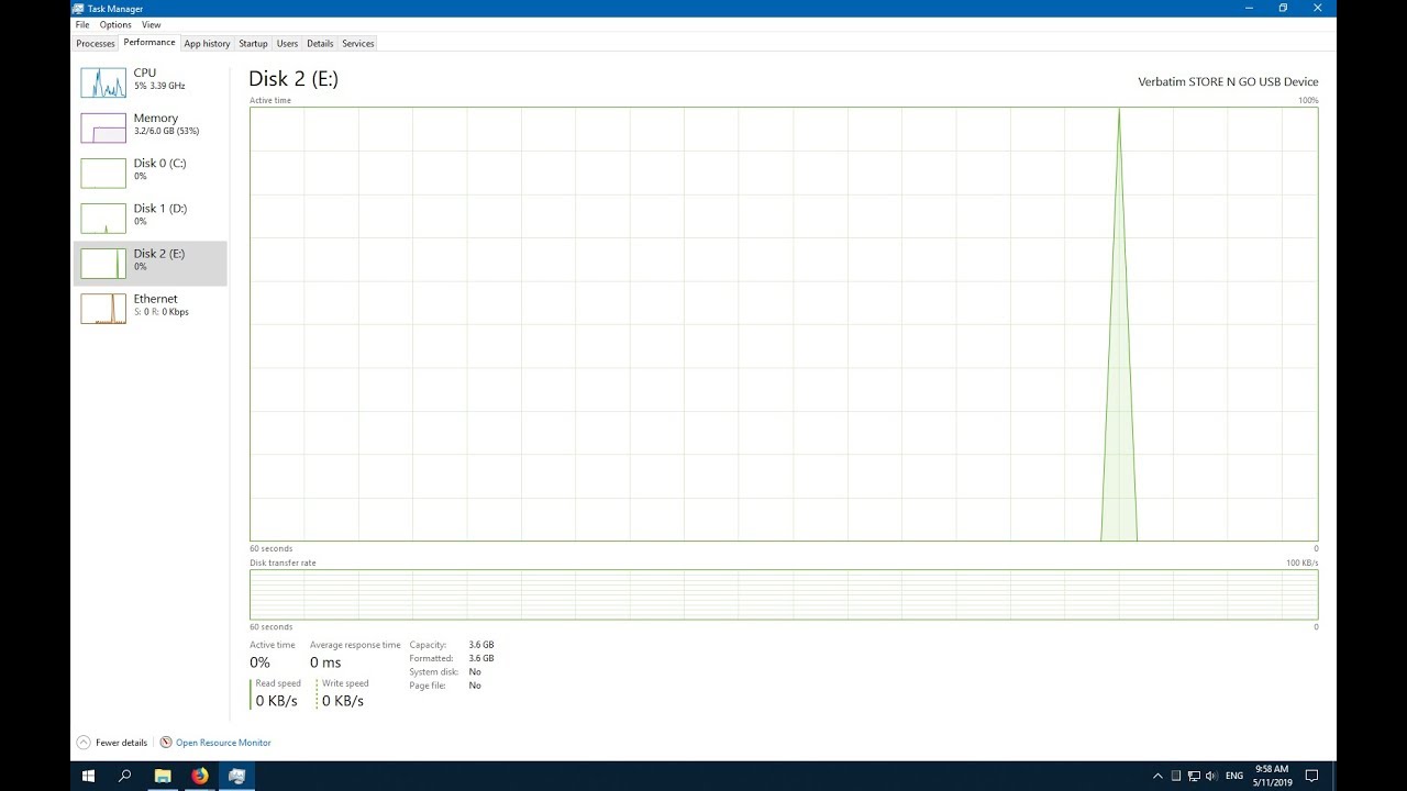 How to see a USB drive in task manager - YouTube