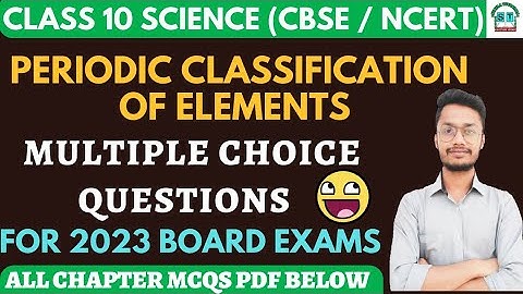 Periodic Classification of Elements Mcq Class 10 cbse | Class 10 Science ch-5 Mcq | Suryaa tutorials