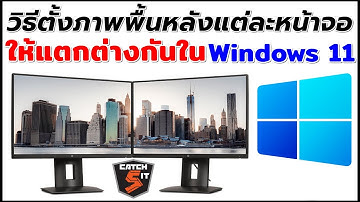 วิธีตั้งภาพพื้นหลังแต่ละหน้าจอให้แตกต่างกันใน Windows 11 #catch5  #windows11