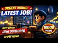 #latest #Java Developer #Jobs for Fresher | Urgent Hiring
