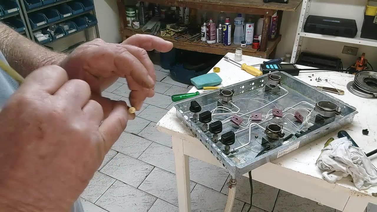 Fogão Cooktop com vazamento de gás desmontagem passo a passo