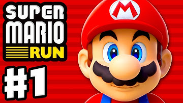 Super Mario Run - Gameplay Walkthrough Part 1 - World 1, Toad Rally, and Kingdom Builder! (iOS)