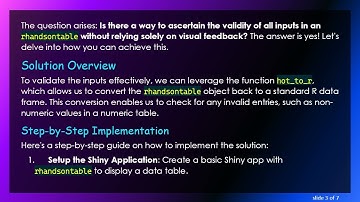How to Validate Inputs in rhandsontable for Shiny Applications