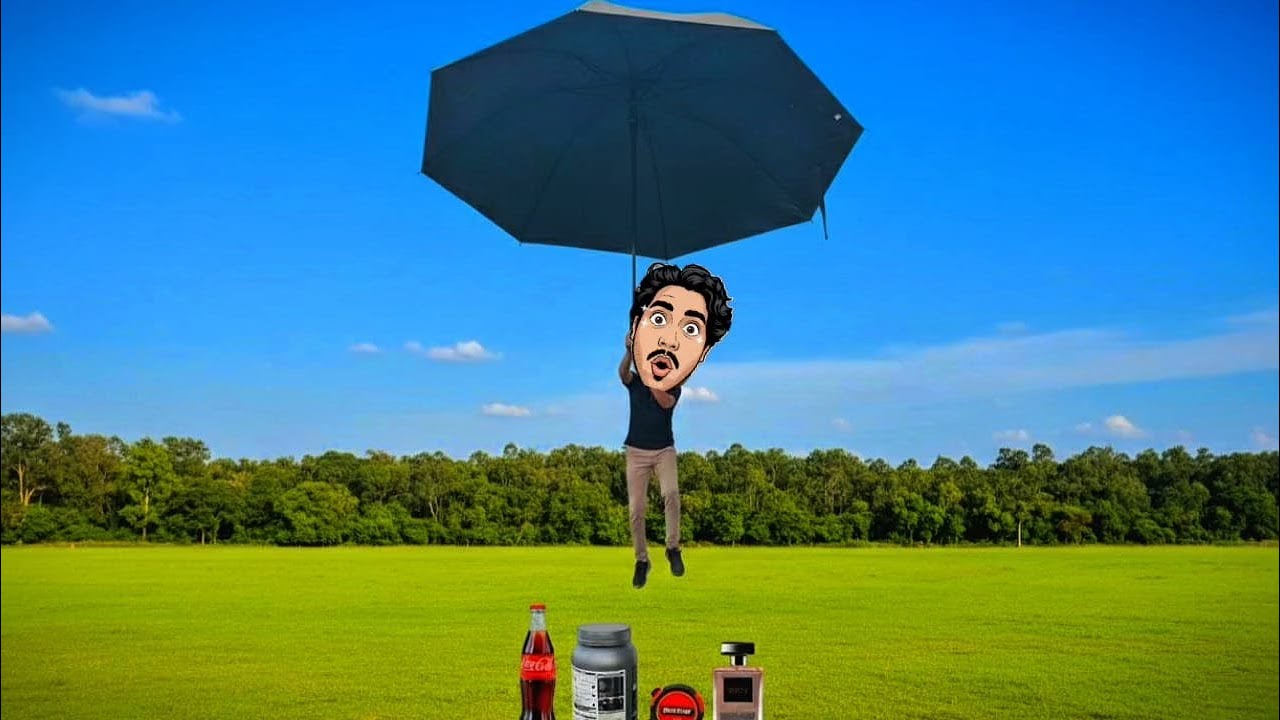 fly with umbrella CHALLENGE😱😱
