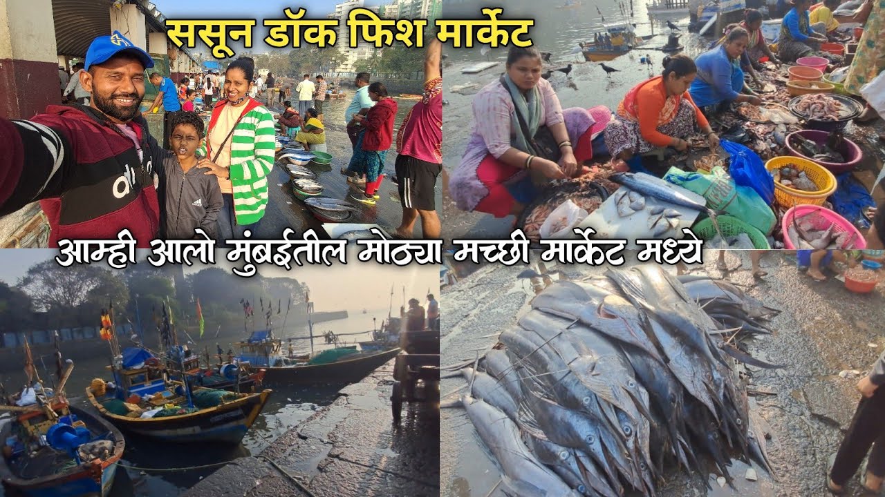 ससून डॉक मच्छी मार्केट l आम्ही आलो मुंबईतील मोठ्या मच्छी मार्केट मध्ये 