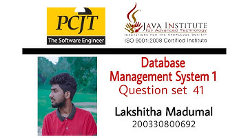 DBMS Practical Question Set 41 | Java Institute