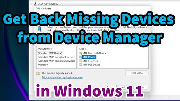 How to Get Back Missing Devices from Device Manager in Windows 11 PC - Laptop