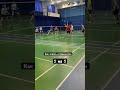 Игра в бадминтон 5 на 5 одновременно на двух площадках