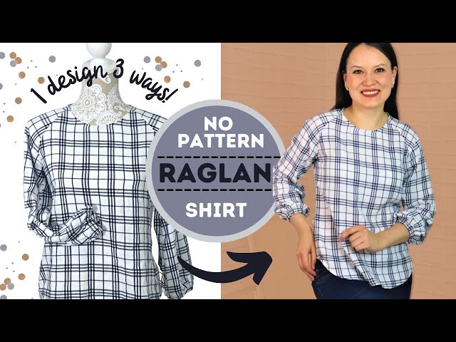 Let's sew fall wardrobe! Easy way to draft and sew a raglan