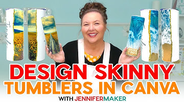 How to Design A Glitter Edge Tumbler In Canva And Sublimate It!
