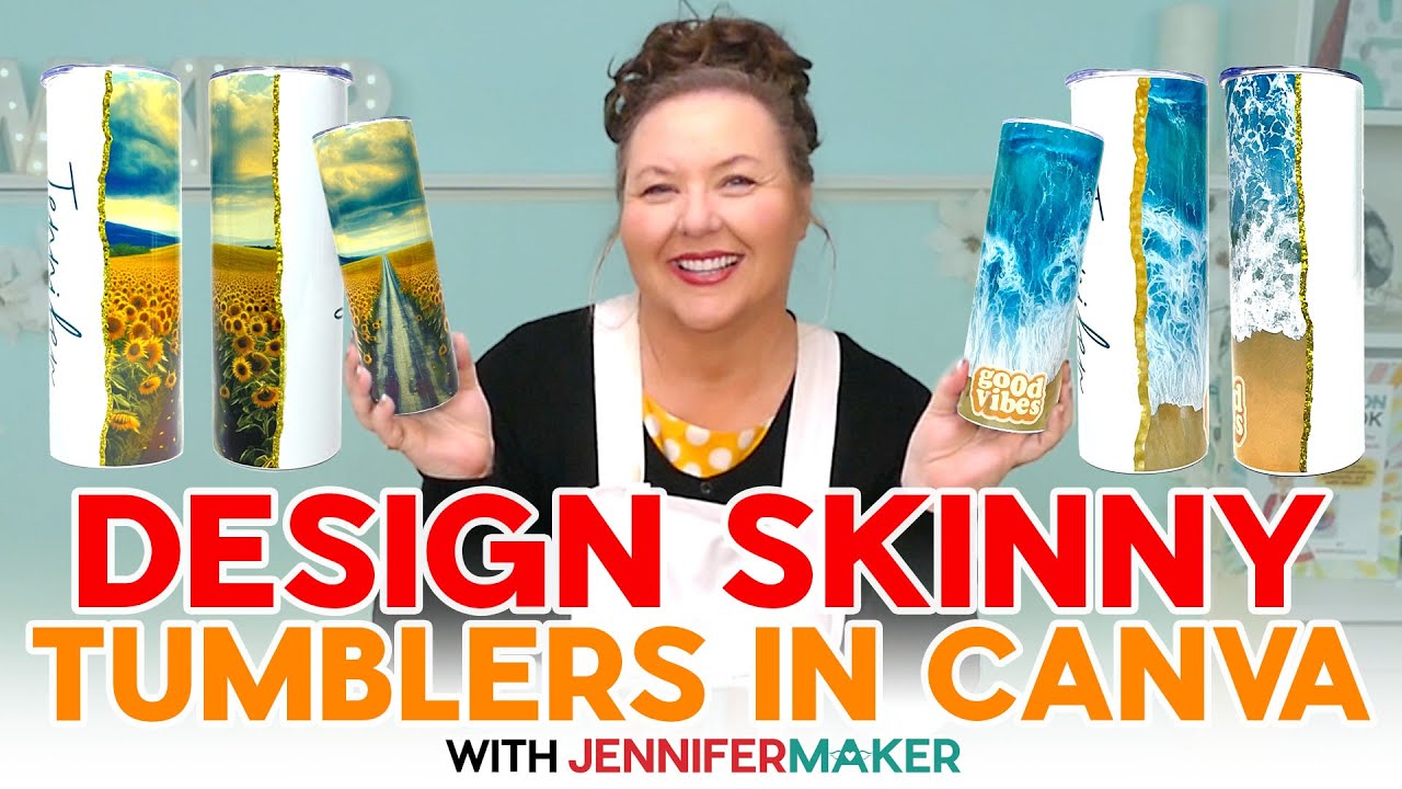 How to Design A Glitter Edge Tumbler In Canva And Sublimate It!