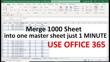 merge multiple sheet into one master sheet excel formula