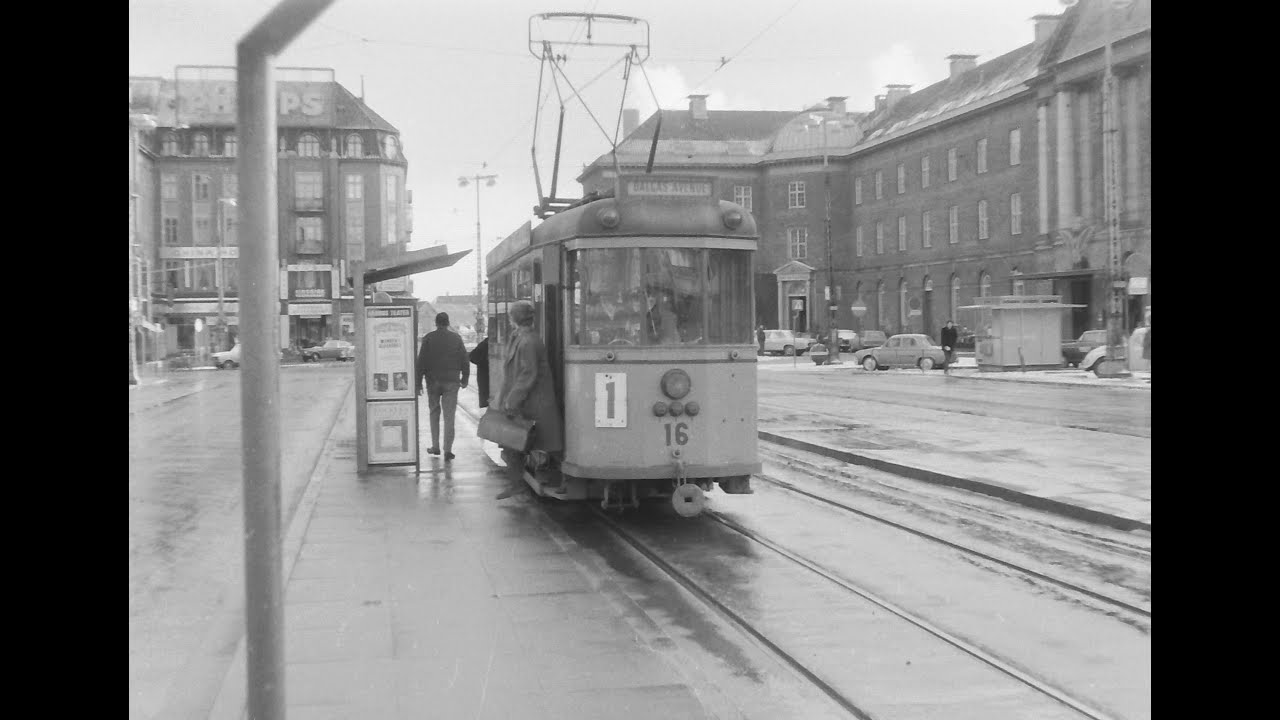 Sporvogne i Aarhus (Århus trams) May 1963 (3)