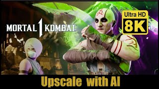 Mortal Kombat 1 Quan Chi Gameplay Trailer 8K (Remastered with Neural Network AI)