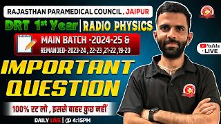 DRT 1st Year | Radiophysics Important Question | #rpmc #rsahc