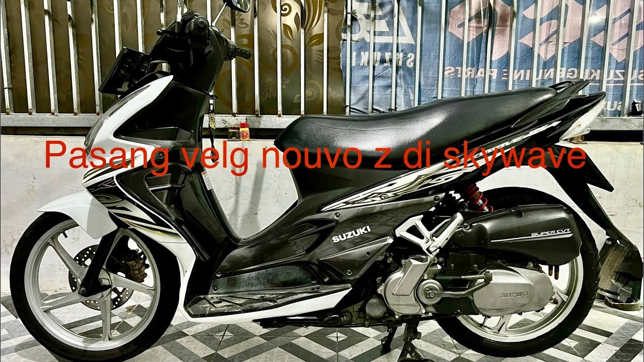 Tutorial cara pasang velg yamaha nouvo z di suzuki skywave, biar kayak suzuki impulse