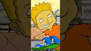 Bart Simpson en Rocket Power! | Los Simpson | #shorts