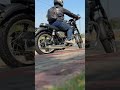Pure acceleration sound from old vintage motorcycle, twin engine 360crank