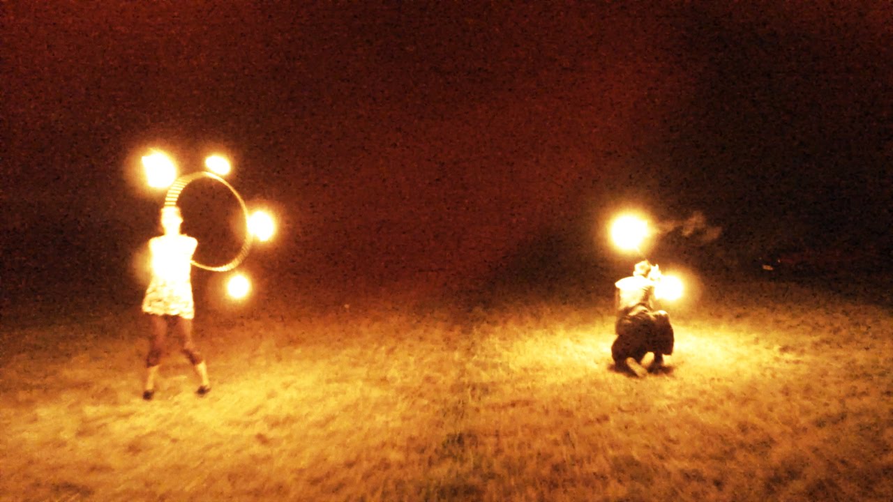Fire jugglers with DJI Phantom, summer solstice party 2015
