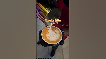 Coffee art for beginners. #shorts #foryou #rosettalatteart #coffeemorning #latteart