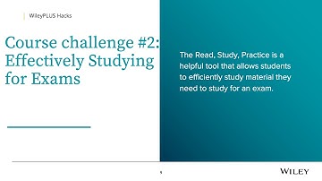 What I Wish I Knew - WileyPLUS Student Partner Video Presentation