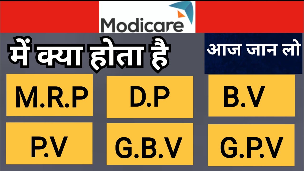 Modicare म M R P D P B V P V आख र क य च ज ह Youtube