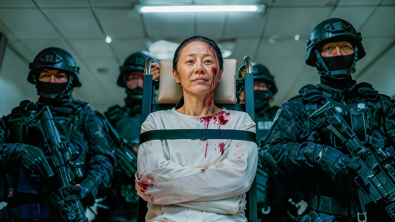 A murderer shakes hands with the police, a confrontation between the depraved.