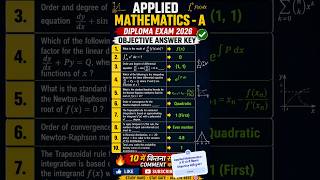 📚Applied Mathematics-A Exam 2026 Answer Key 🔥 | आज का पेपर कैसा गया? | #shortsfeed #viral #shorts
