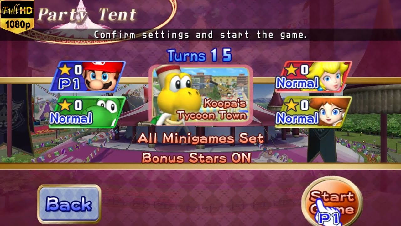 Mario Party 8 - Battle Royale - Koopa's Tycoon Town - Mario vs Peach vs Daisy vs Yoshi
