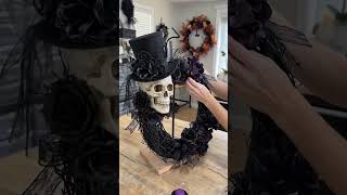 Elegantly Ghoulish DIY Skeleton Wreath Tutorial 💀 #shorts