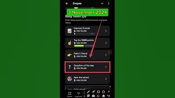 3 November Dropee question of the day | Dropped question of the day | Dropee question of the day |