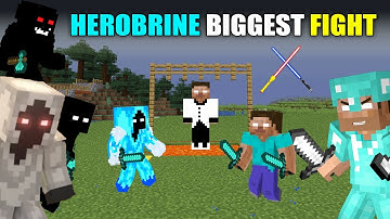 HEROBRINE VS ENTITY 606 BIG FIGHT 😱 STEVE SWORDS IS BACK | NULL NEW POWERS