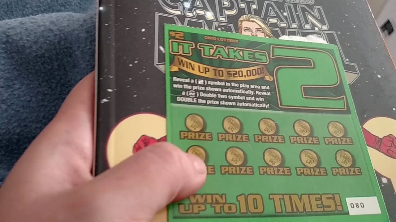IT TAKES 2 - Ohio Lottery Scratch Off Ticket - Guest Starring Captain Marvel ticket yemek kartı