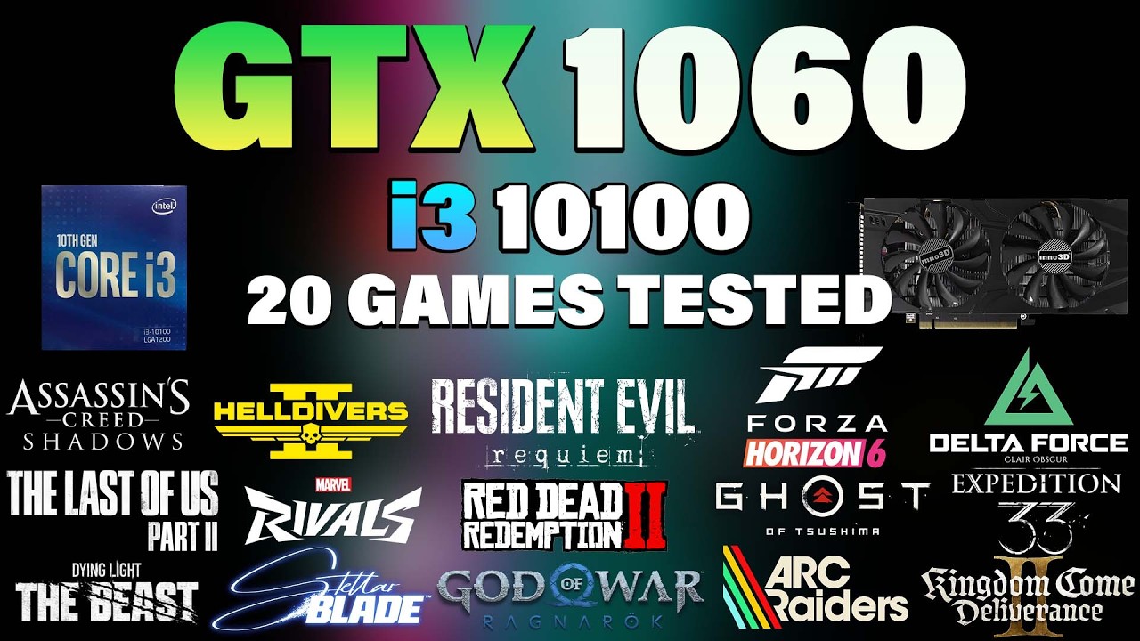 i3 10100 + GTX 1060 Tested 20 Games in 2026 - YouTube