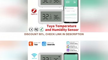 Tuya Wifi/Zigbee Temperature Humidity Sensor Smart Home Automation Thermometer Hygrometer Monitoring