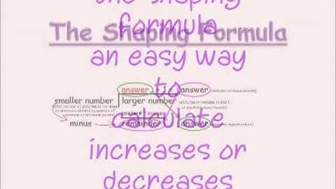 the shaping formula