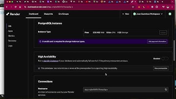 Connect render to DataBase pgAdmin - Adding tables