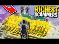 Salty Rich Scammer Lost 100 God Guns! Scammer Get Scammed In Fortnite Save The World
