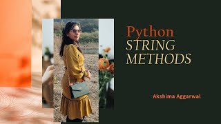 #python #strings #datatype #methods #immutable #property #programming #iteration