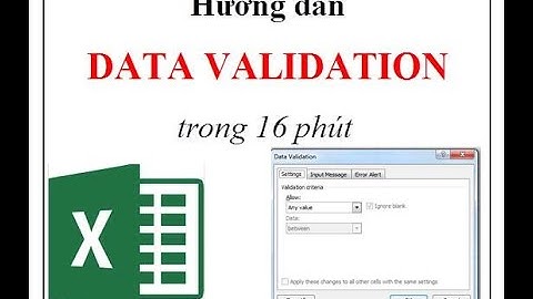 Data Validation trong Excel (kèm ví dụ)