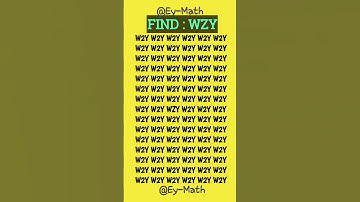 Visual acuity test: Trace WZY in 10 seconds #iq #iqtest #gk #shorts #trending