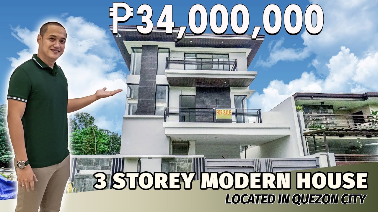 House Tour QCF34 3 Storey Modern House for sale Filinvest 2, Quezon