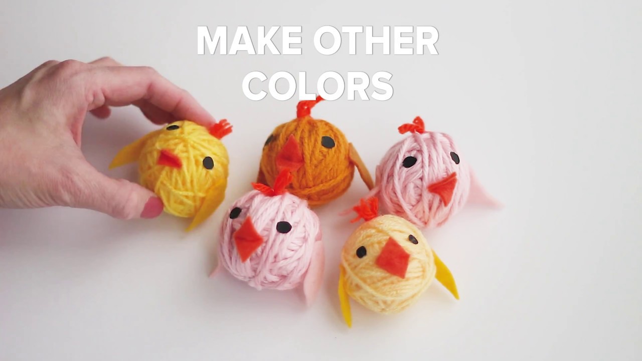Quick & Easy Cute Yarn Chick Puppet Craft YouTube