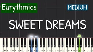 Eurythmics - Sweet Dreams Piano Tutorial | Medium