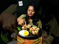 Eating Dahipuri, Dahipapri, Eggpoach #shorts #ppeats #dahipuri #egg