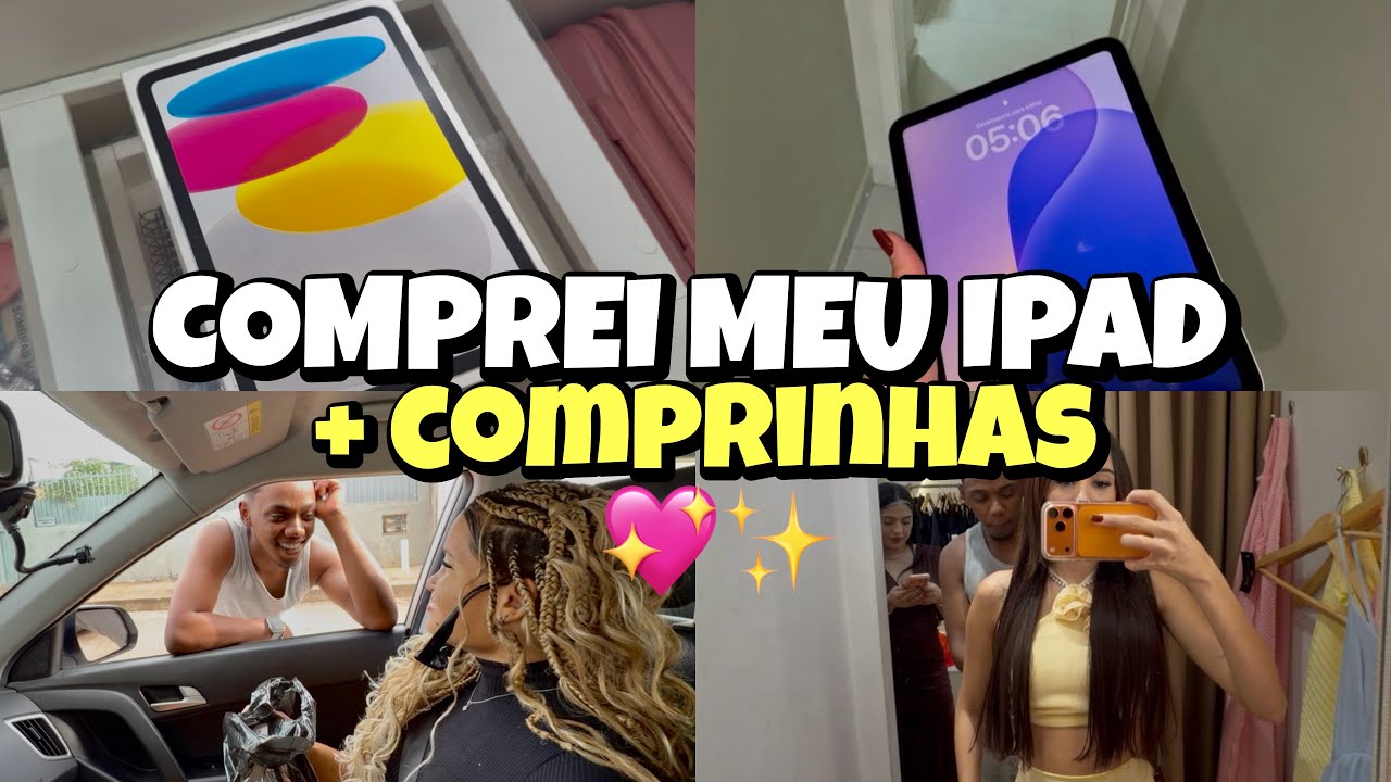 MAIS UMA CONQUISTA| comprei meu ipad| comprinhas de roupas🤎✨