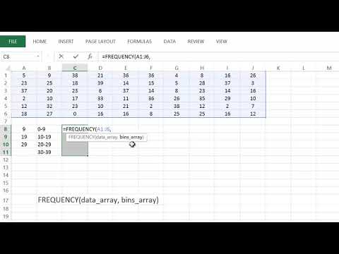 Excel Frequency Function